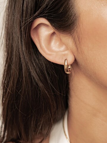 Boucles d'oreilles 'Bold Dome Hoop' Hey Happiness en or