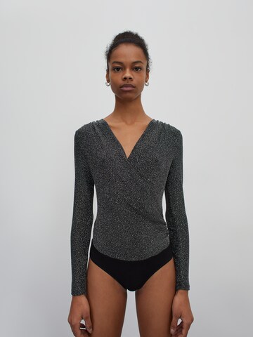 EDITED Shirt bodysuit 'Swantje' in Grey