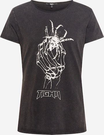 tigha - Camisa 'Dead Hand Wren' em preto: frente