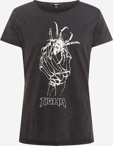 Tricou 'Dead Hand Wren' de la tigha pe negru: față