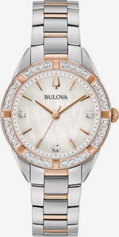 Bulova Analog Watch in Silver: front