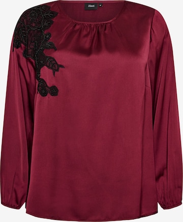 Camicia da donna di Zizzi in rosso: frontale