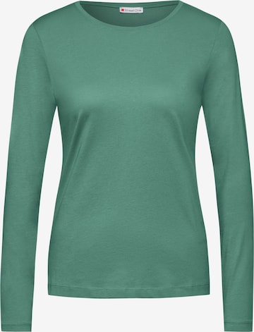 STREET ONE Basic Shirt in Grün: Vorderseite