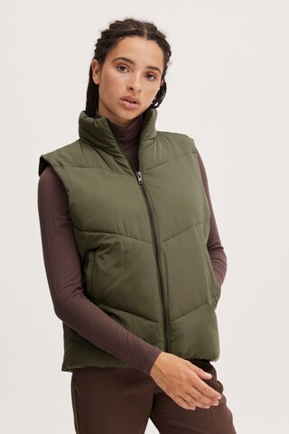 ICHI Bodywarmer 'FRIZTA' in Groen: voorkant