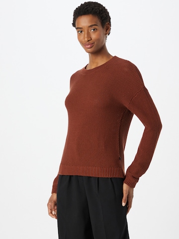 Pull-over QS en marron : devant