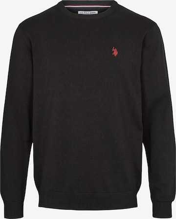 U.S. POLO ASSN. Trui 'Adair' in Zwart: voorkant