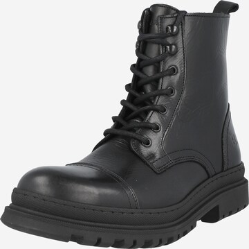Bianco Lace-Up Boots 'GRANT' in Black: front