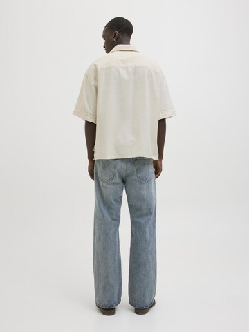 JACK & JONES Comfort fit Button Up Shirt in White