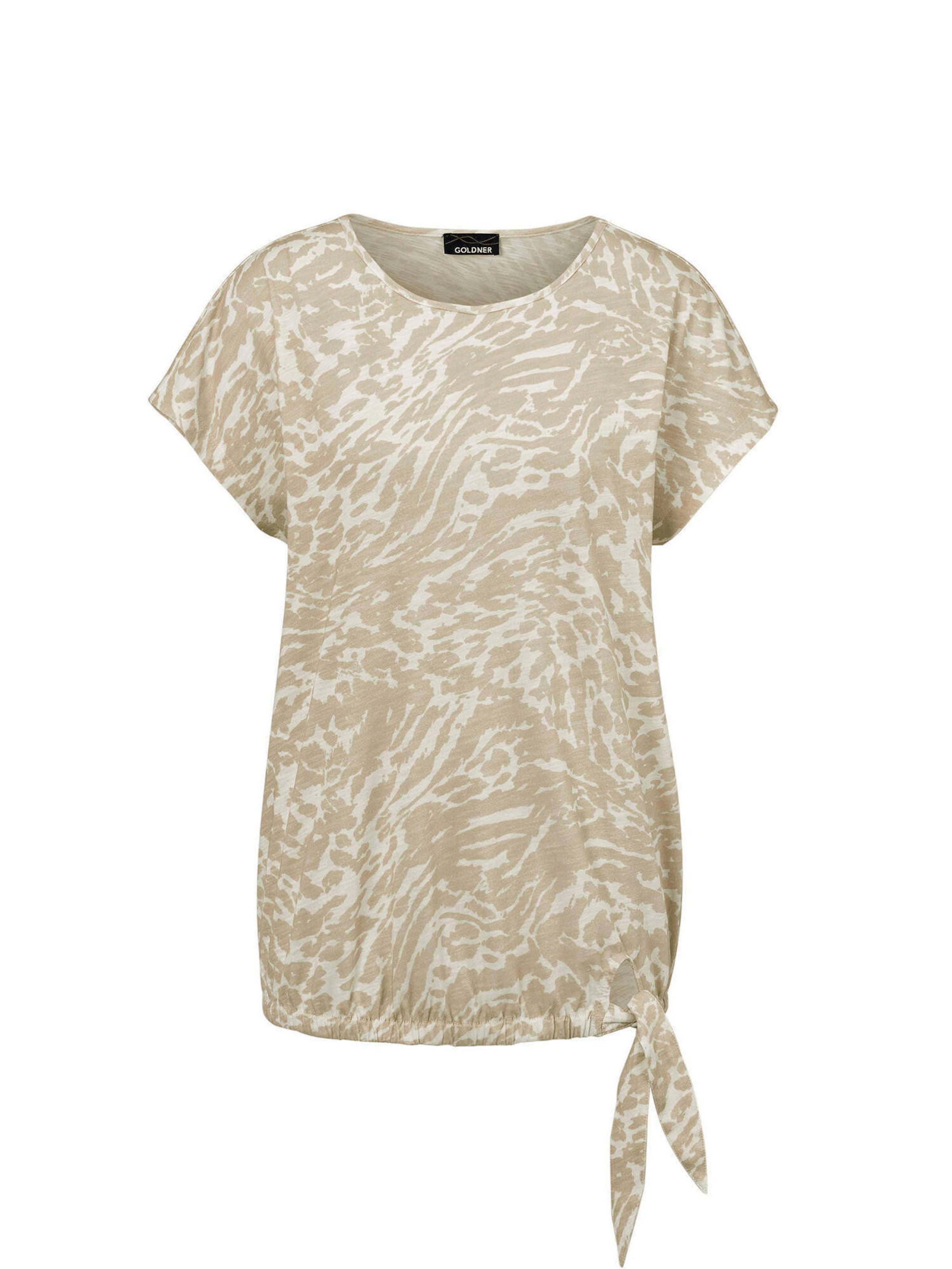 Goldner T-shirt en beige / blanc naturel, Vue avec produit
