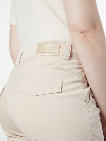 MORE & MORE Slimfit Kalhoty – béžová