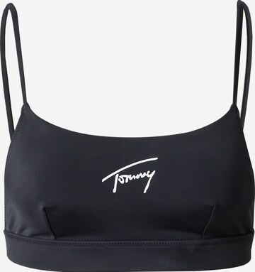 Tommy Jeans Bandeau Bikini Top in Black: front