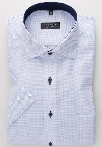 ETERNA Comfort fit Button Up Shirt in Blue