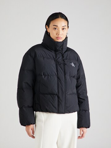 Calvin Klein Jeans Зимняя куртка в Черный: спереди