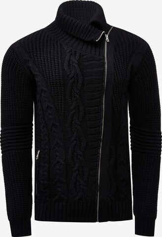 Rusty Neal Knit Cardigan in Black: front