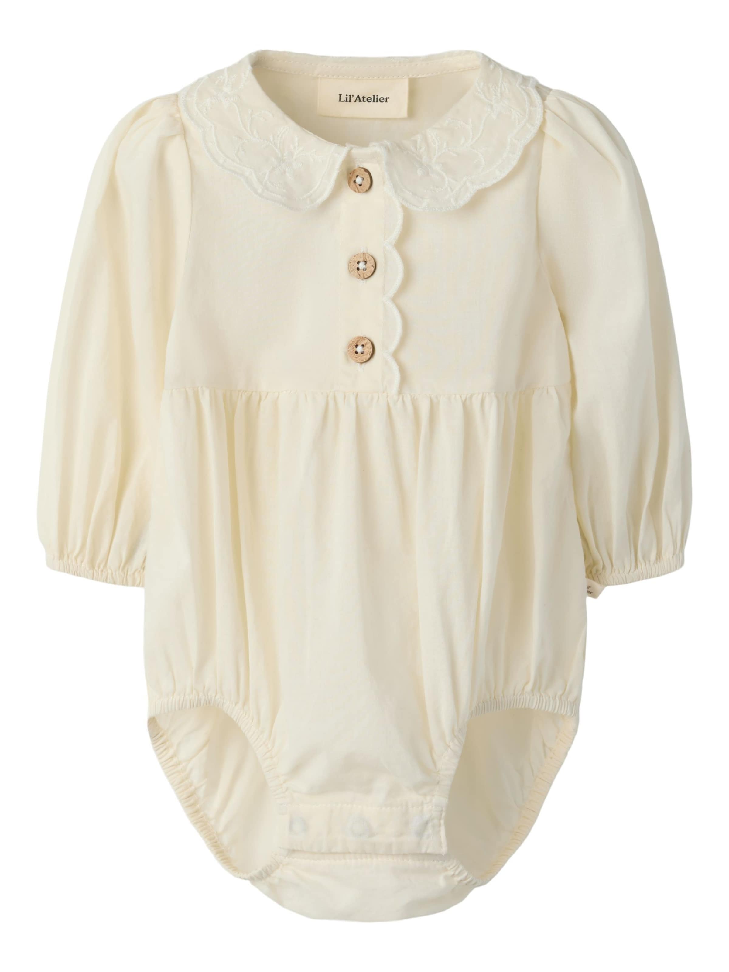 Lil'Atelier - Pijama entero/body en beige: frente
