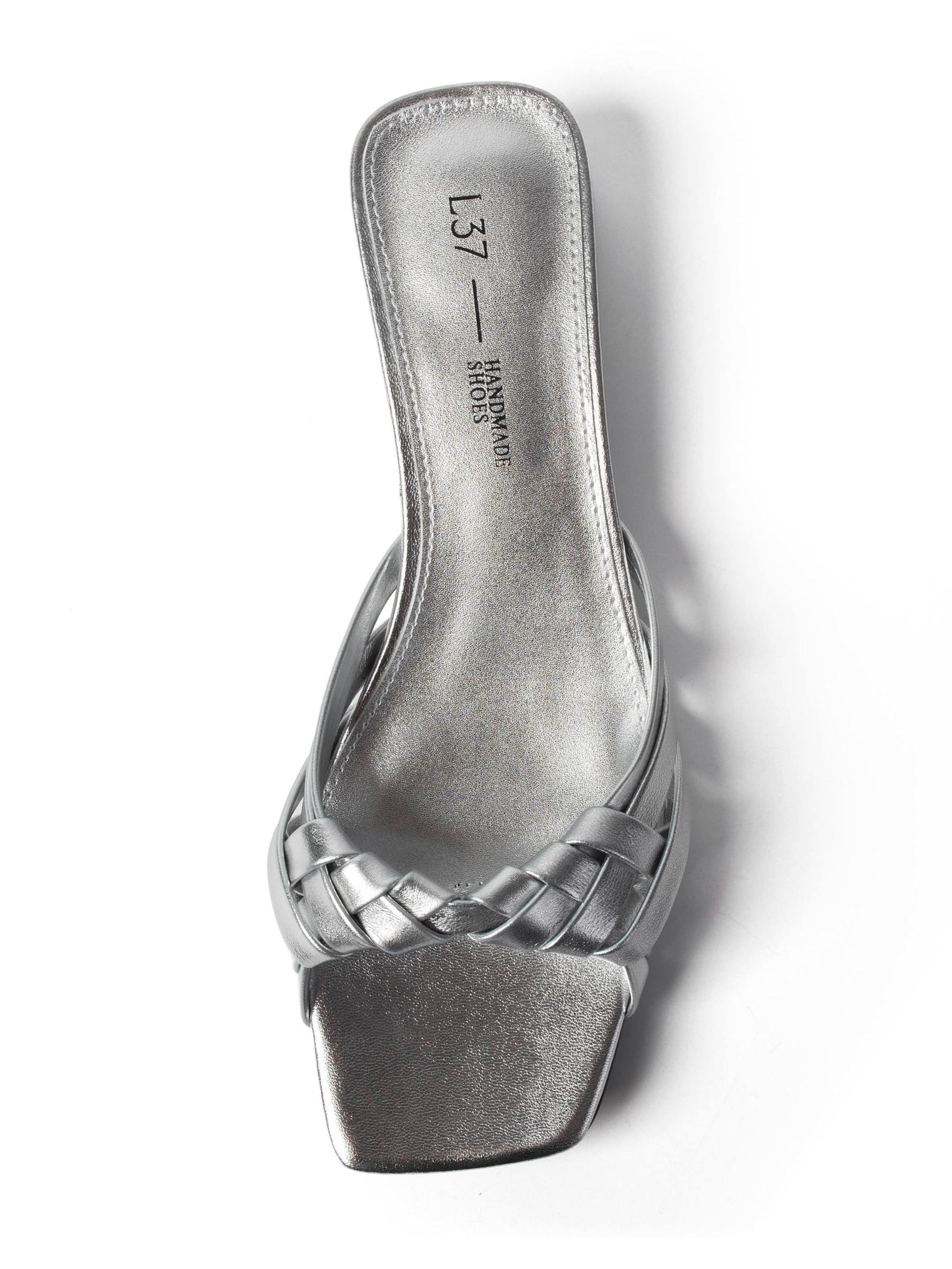 L37 HANDMADE SHOES - Zapatos abiertos 'SMELLS LIKE SPIRIT' en plata