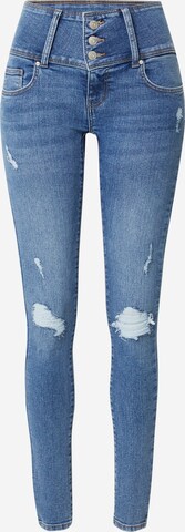 Skinny Jean 'ANEMONE' ONLY en bleu : devant