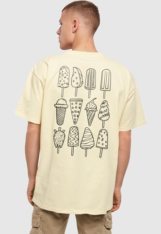 Merchcode Majica 'Ice Cream' | rumena barva: sprednja stran
