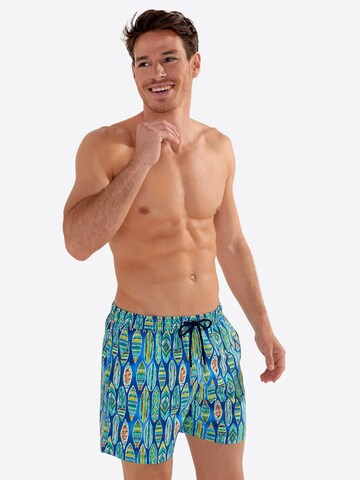 Shorts de bain ' Beach Boxer Marbella ' HOM en bleu : devant