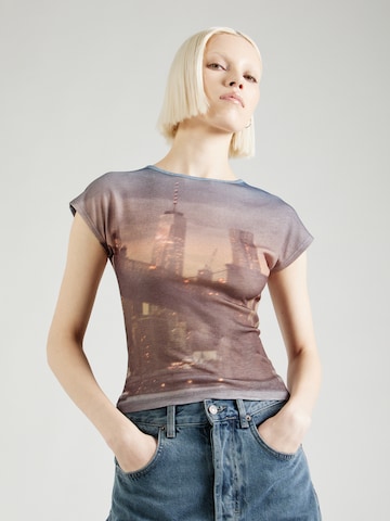 T-shirt TOPSHOP en gris : devant