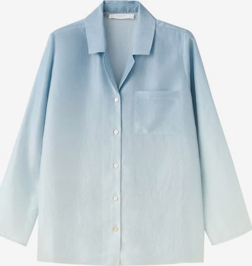 MANGO Pajama Shirt 'Habi' in Blue: front