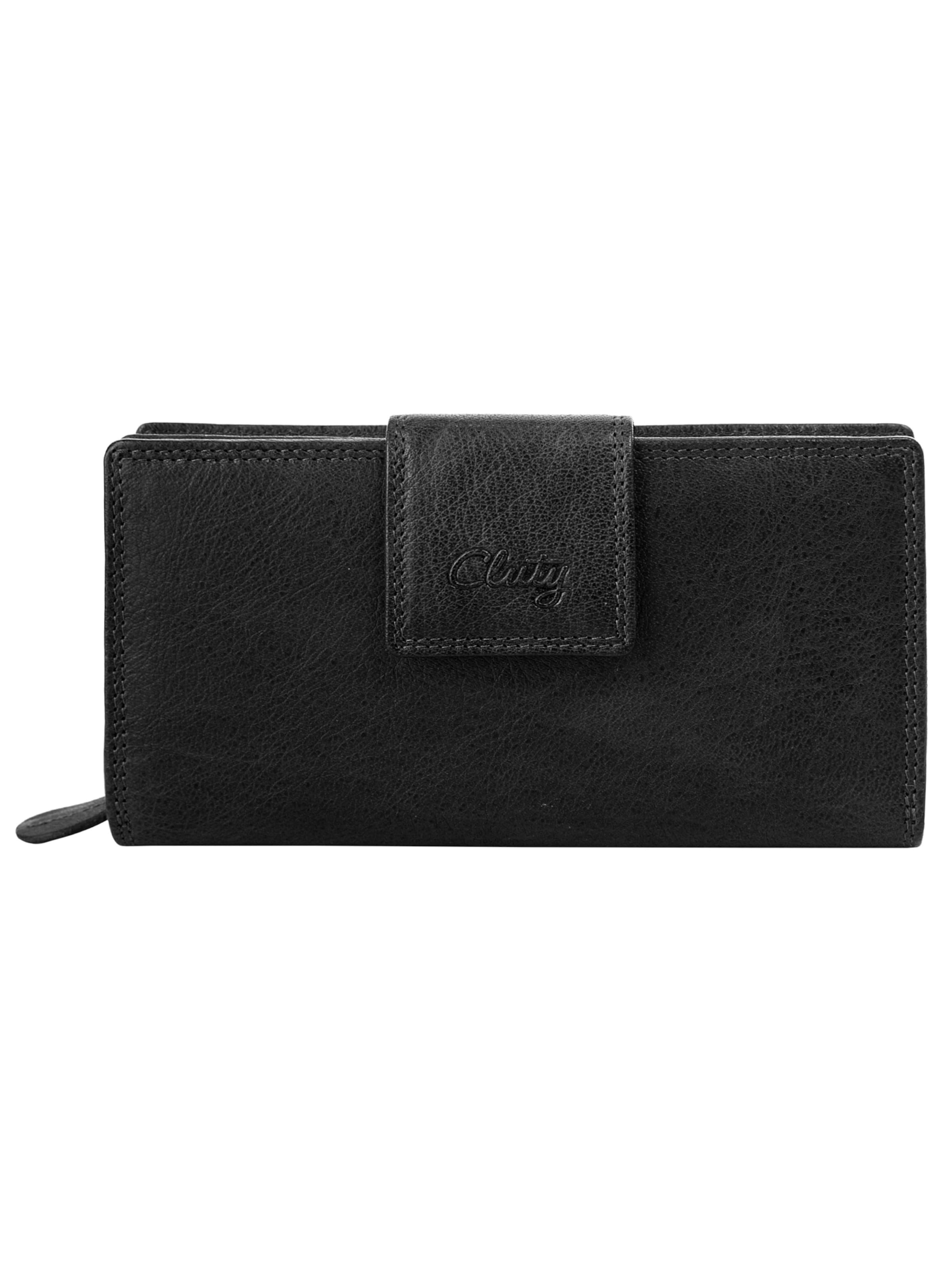 Cluty Portemonnaie 'Cluty Geldbörse'‌‌‌‌ in Schwarz: Vorderseite