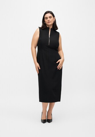 Rochie 'DOMINO' de la Persona by Marina Rinaldi pe negru: față