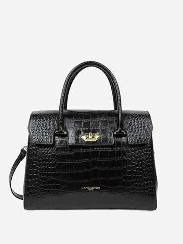 LANCASTER Paris Håndtaske 'Lancaster Sac à Main A rabat avec fermoir Exotic Croco Noir Croco' i sort