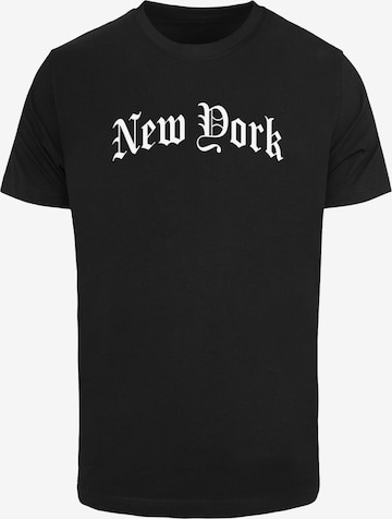Mister Tee Shirt 'New York' in Zwart: voorkant