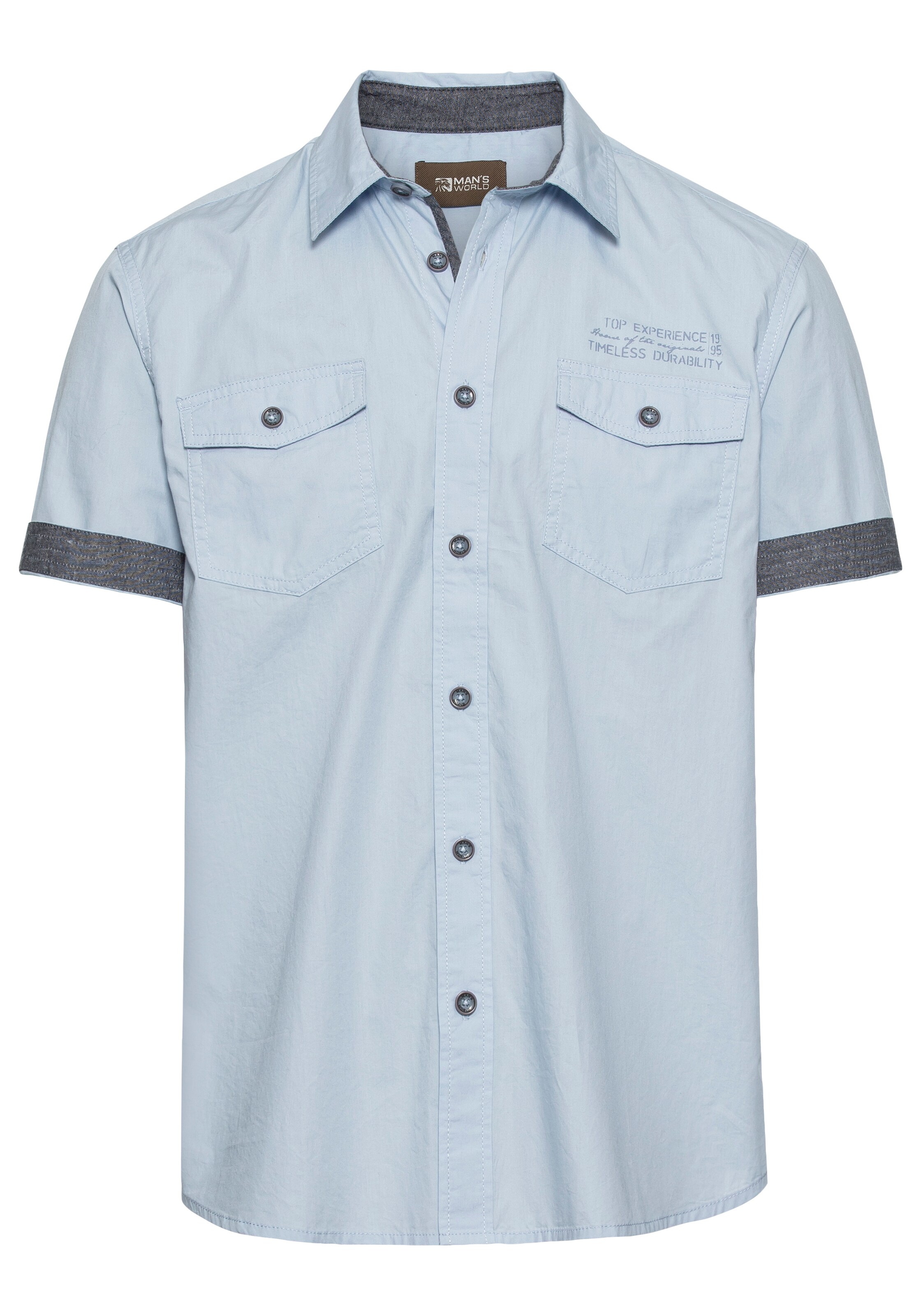 Man's World Regular Fit Businesshemd in Blau: Vorderseite