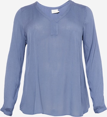 KAFFE CURVE Blouse 'Ami' in Blue: front