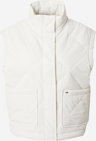 Tommy Jeans - Colete 'DIAMOND' em branco: frente