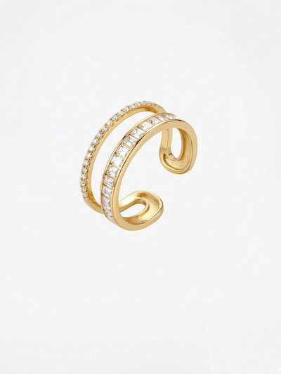 Nemomatheo Ring 'Sparkle Duo – Eleganter Doppelring'‌‌‌ in gold, Produktansicht