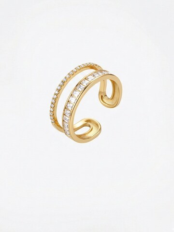 Nemomatheo Ring 'Sparkle Duo – Eleganter Doppelring'‌‌‌‌‌‌‌‌‌‌ in Gold: Vorderseite
