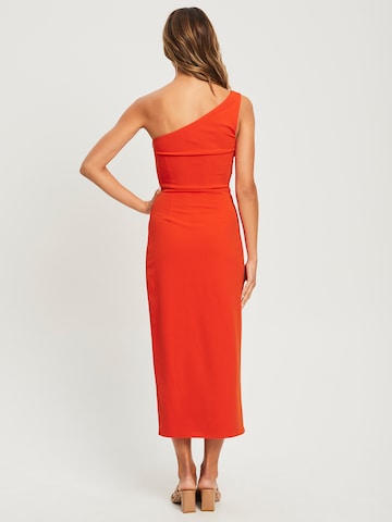 Calli - Vestido de gala 'HAZLE' en naranja: atrás