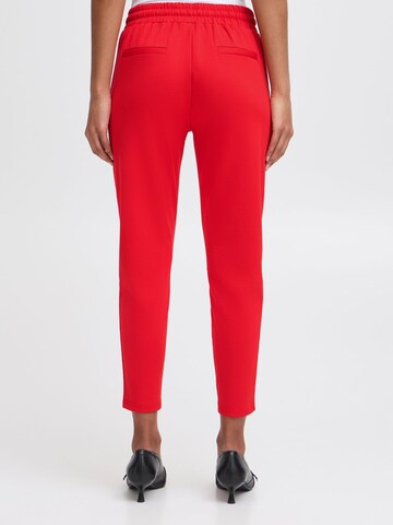ICHI Slimfit Broek ' IHKate ' in Rood