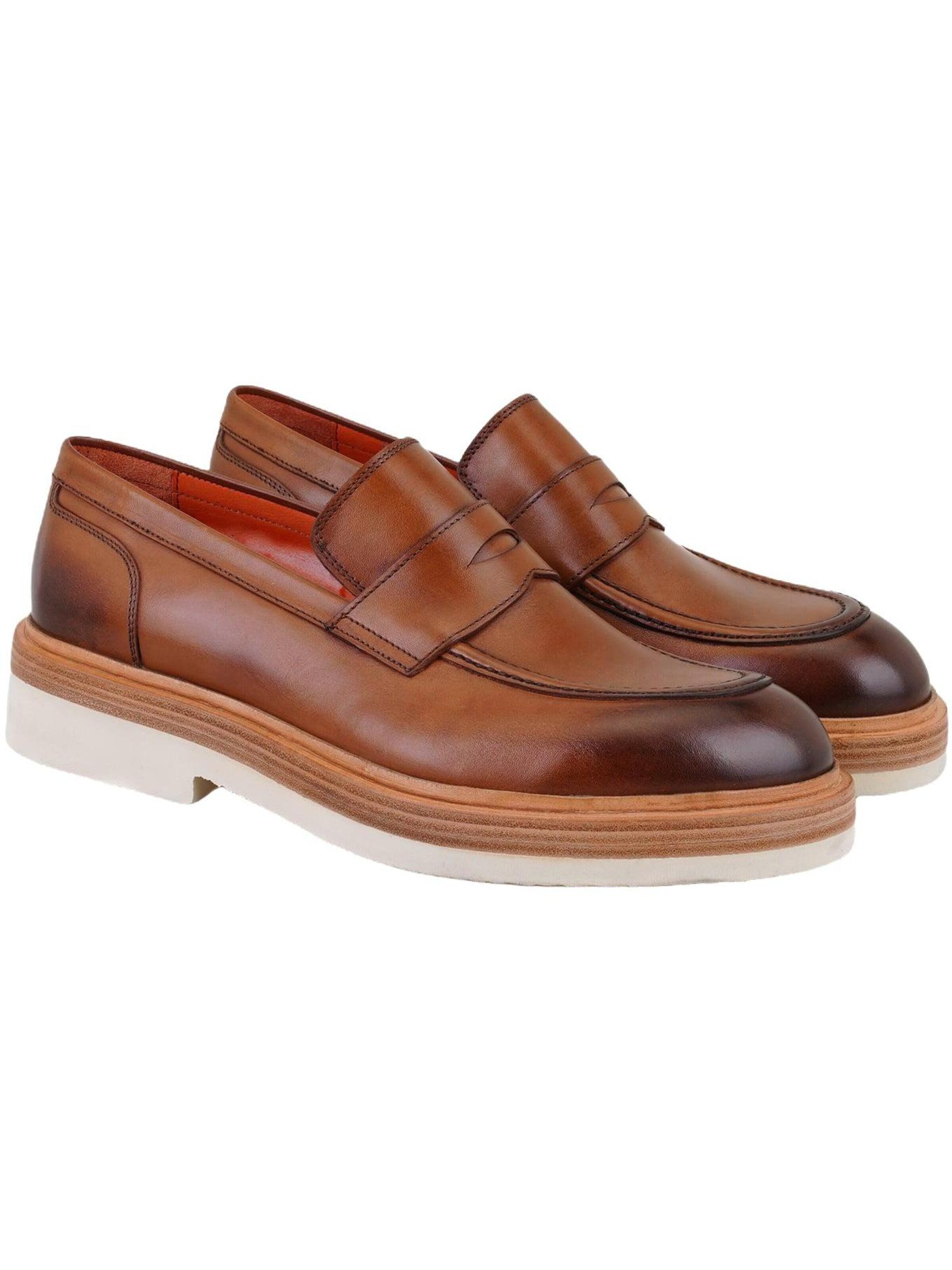 Desa Mocassins 'Slip-Ons' in Bruin