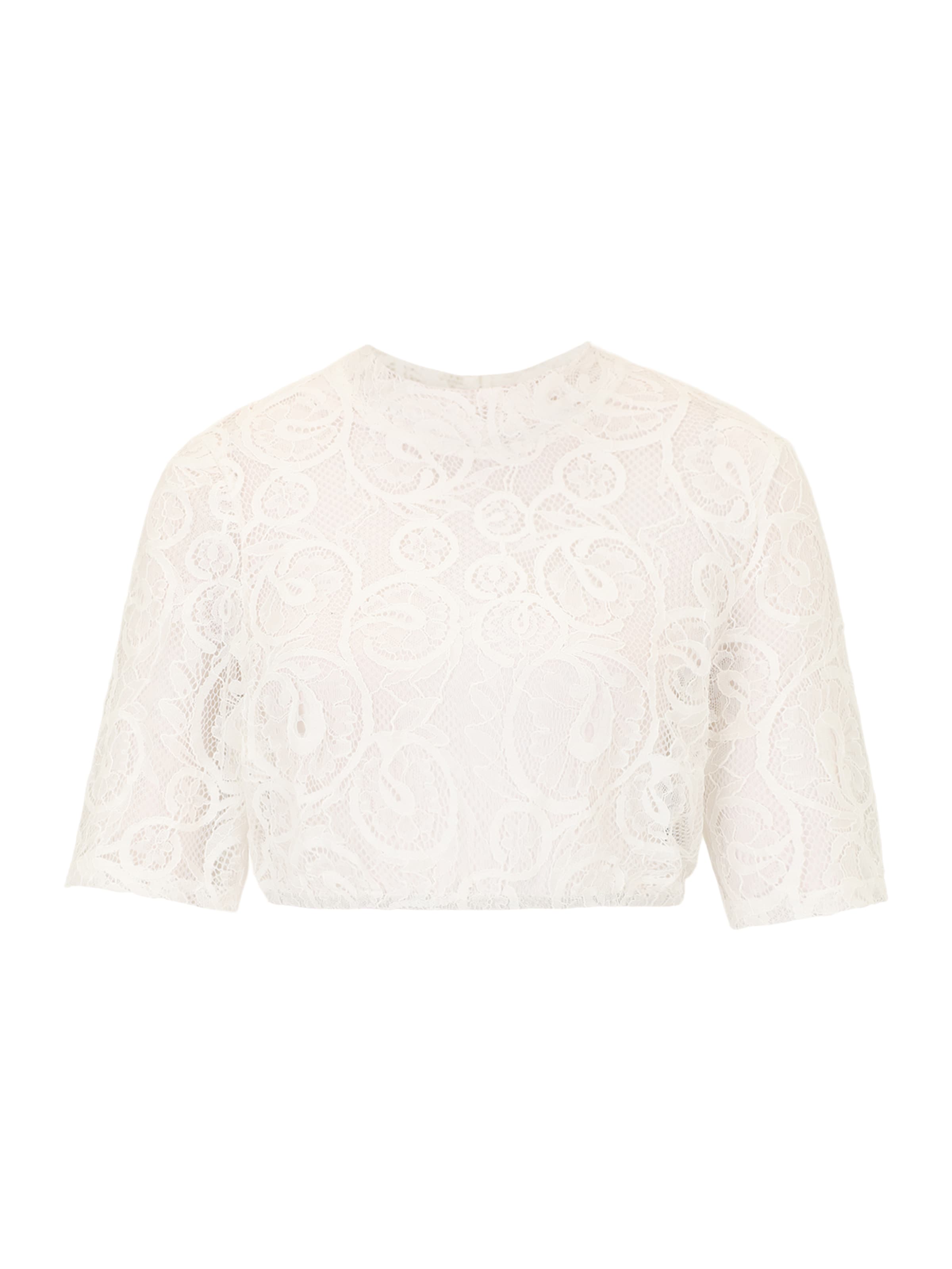 Krüger Madl Traditional Blouse 'Annesca' in Beige: front