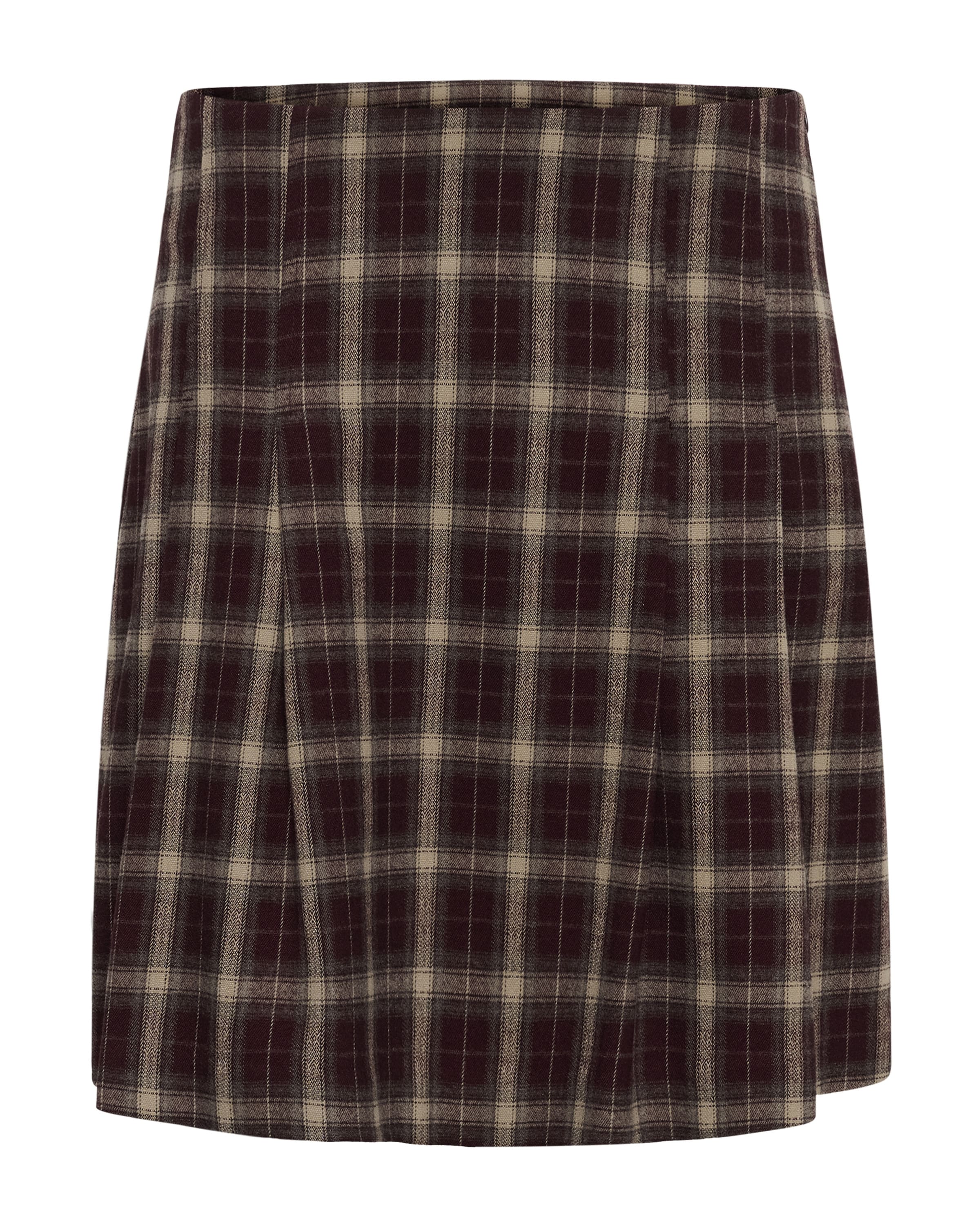 CULTURE Jupe 'Kalli' en 34 en beige / bordeaux, Vue avec produit