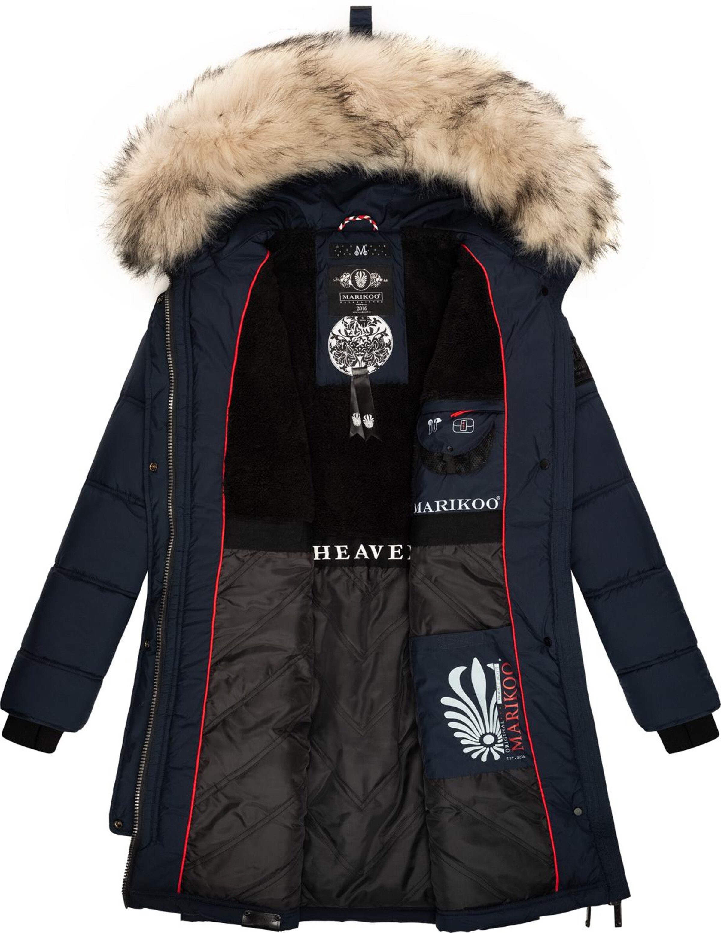 MARIKOO Winter coat 'Chaskaa' in Blue