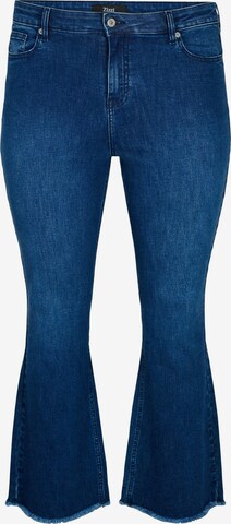 Zizzi Flared Jeans 'ELLEN' in Blue: front