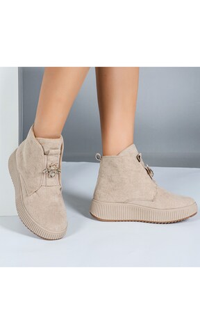 Ital-Design Ankle Boots in Beige: front