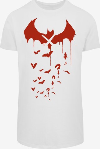F4NT4STIC T-Shirt 'DC Comics Batman Arkham Knight Bats' in Weiß: Vorderseite