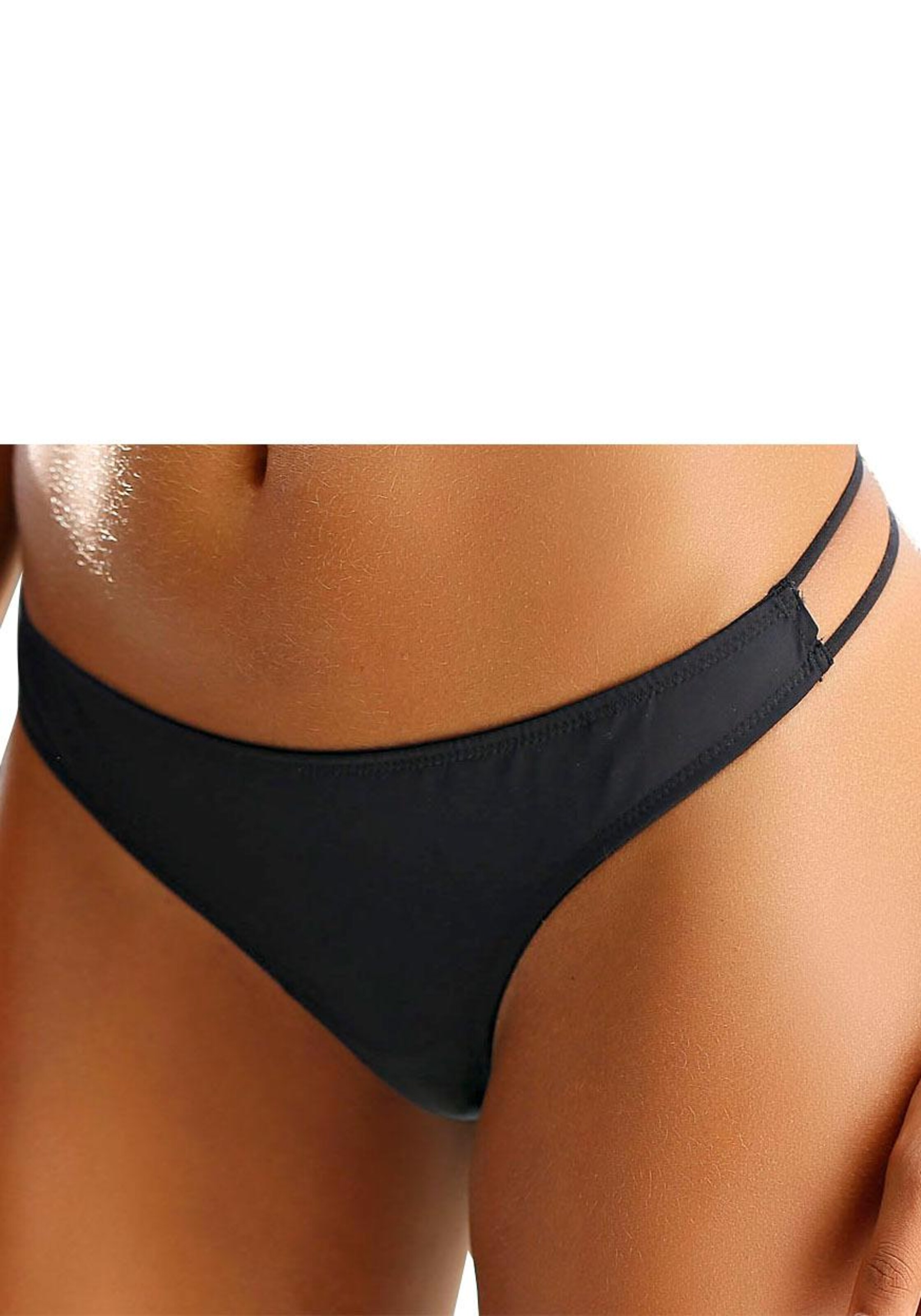 LASCANA String in Black: front