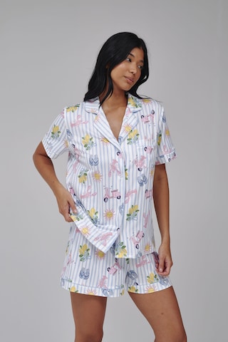 Loungeable Pyjama in Blau: Vorderseite