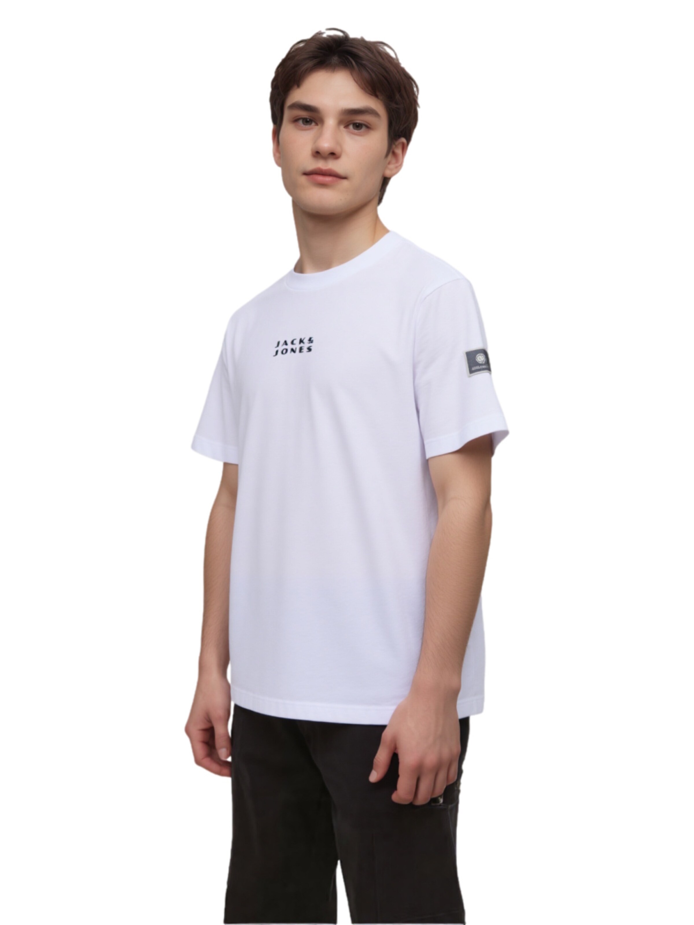 Jack & Jones Junior Shirt 'Point' in Weiß: Vorderseite