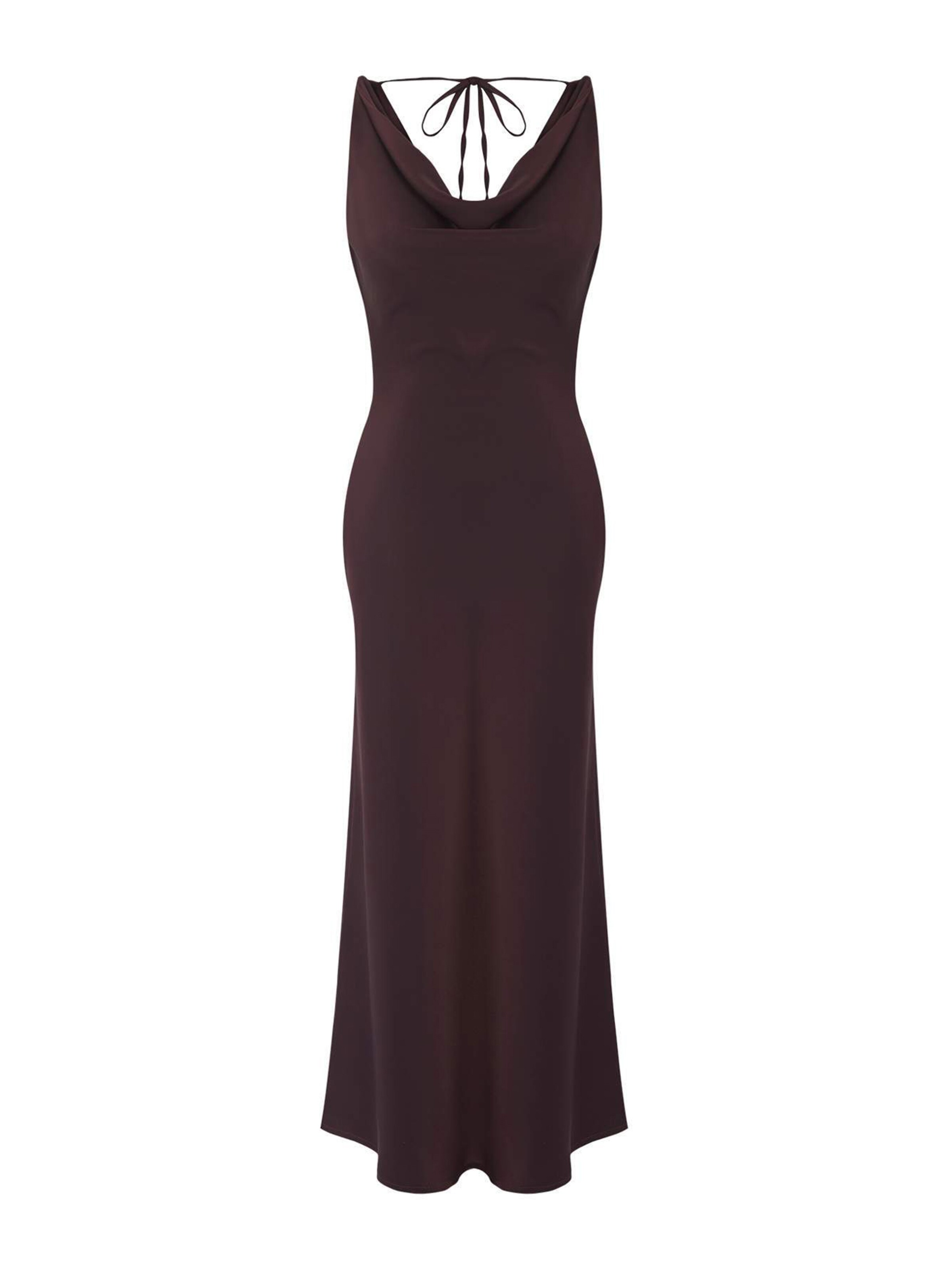 Trendyol Festkjole i mørkebrun, Produktvisning