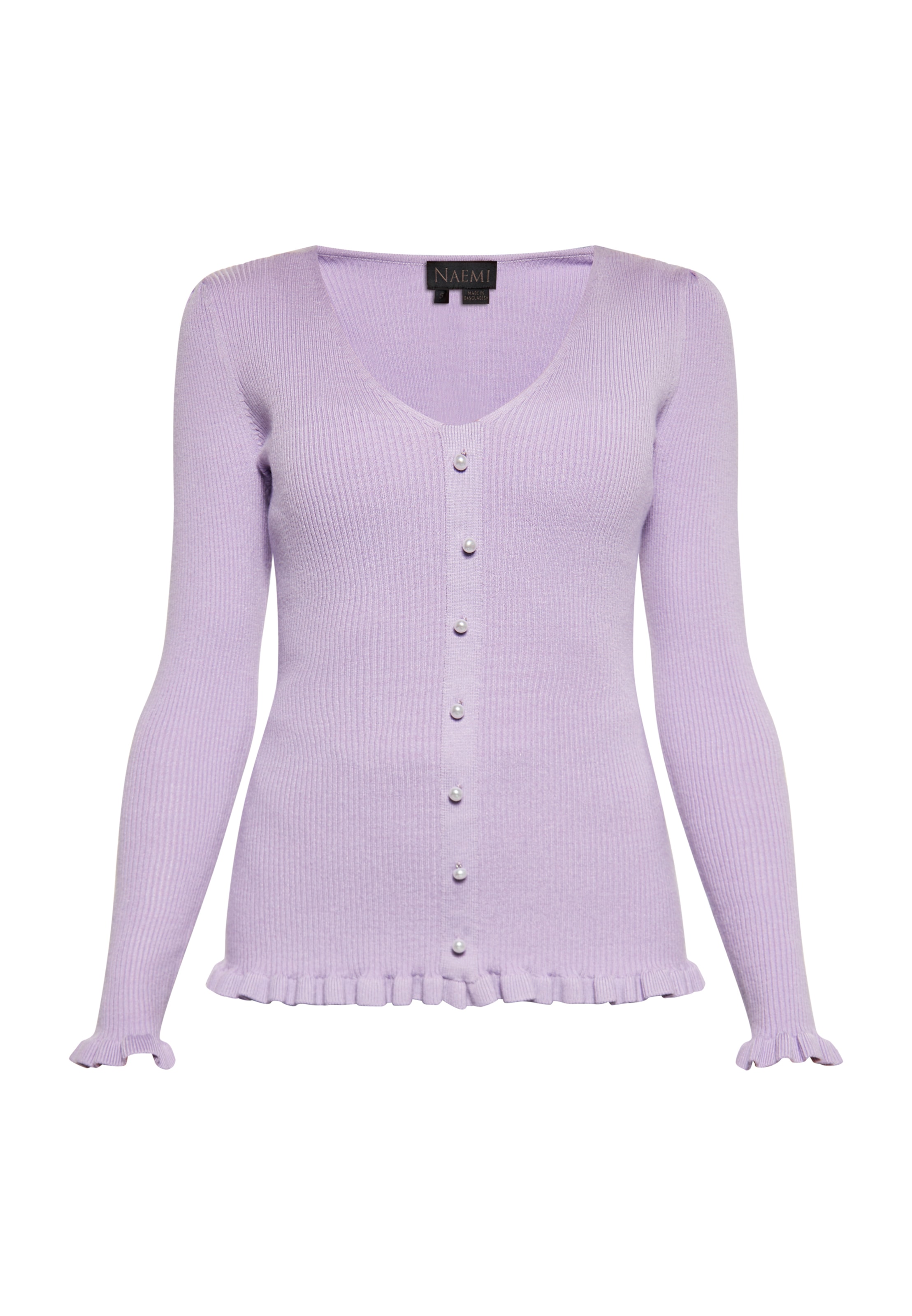 NAEMI Cardigan i lilla: forside