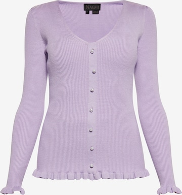 NAEMI Knit Cardigan in Purple: front