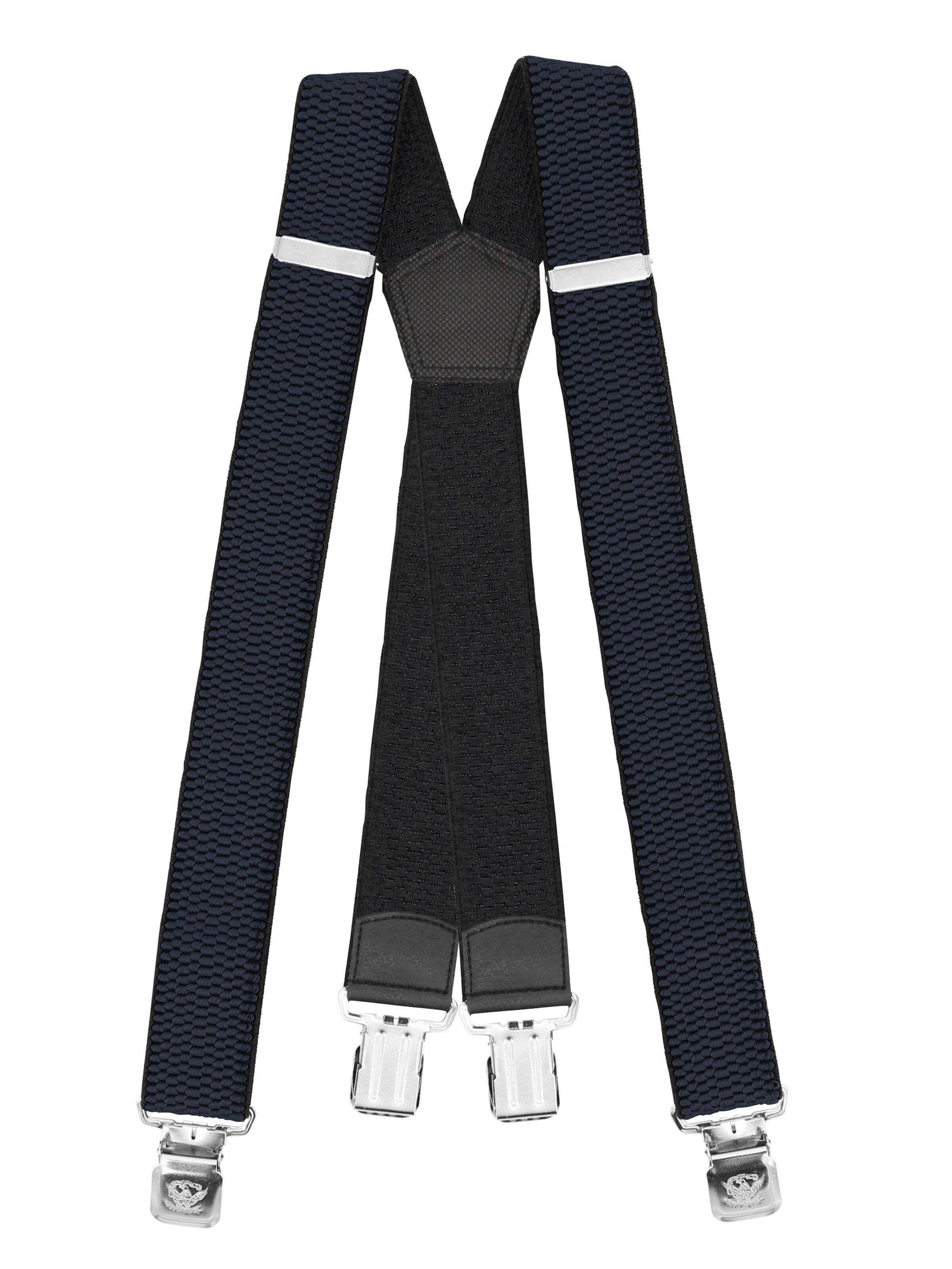 Fabio Farini Suspenders 'X Form' in Blue: front